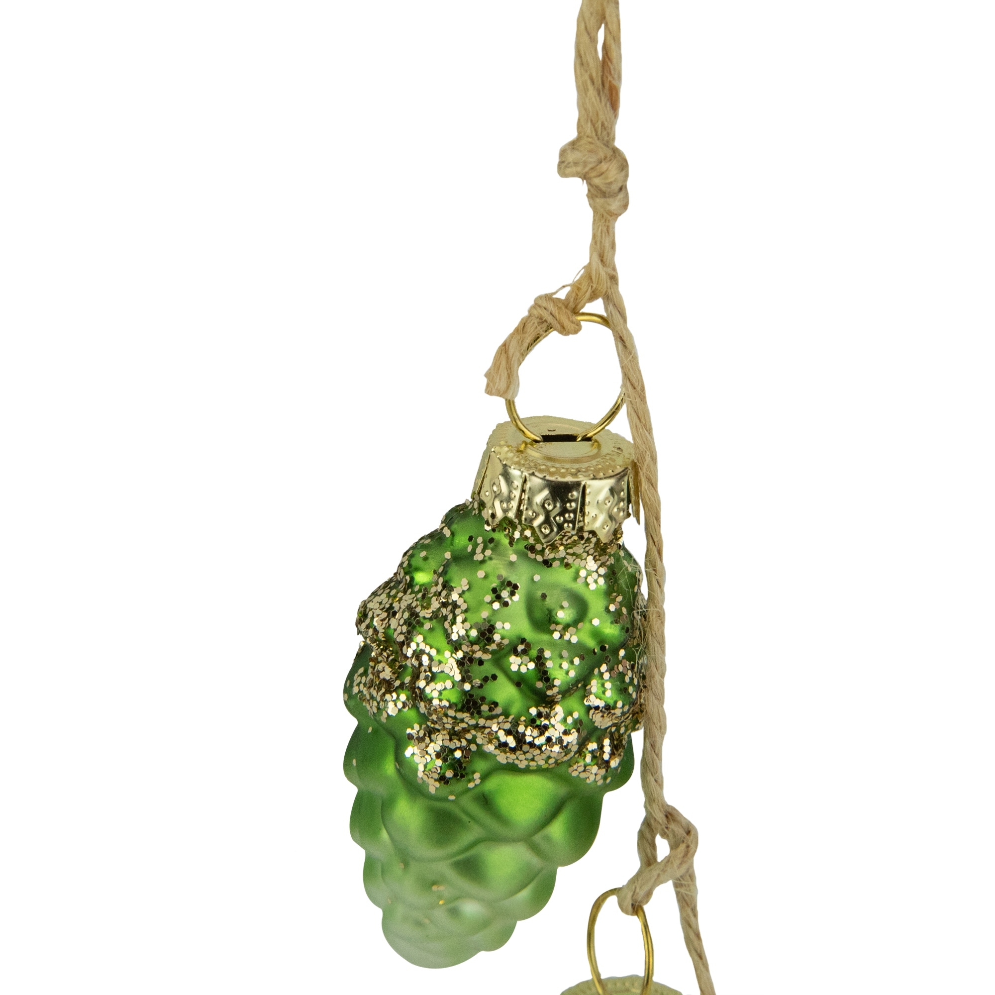 Northlight Dangling Pinecone Multi-color Glass Christmas Decorative Accent Ornaments, 3 Count (7")