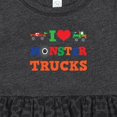 thumbnail image 4 of Inktastic I Love Trucks Girls Baby Dress, 4 of 5