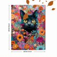 thumbnail image 3 of Cute Black Cat Abstract Art Canvas Print, Wall Decor for Living Room Bedroom Office Hallway Apartment, 3 of 8