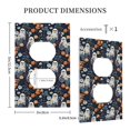 thumbnail image 3 of Disketp Cute ghost in the flowers Decorative Light Switch or Outlet Wall Plate with Safety Cover-Style S, 3 of 6