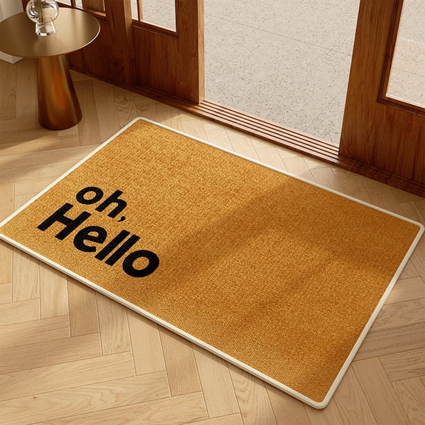 Felpudo de seda para entrada de casa, antideslizante, resistente a la abrasión, personalizable, con raspador de suciedad y barro.