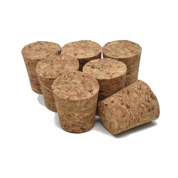Tapered Cork Stopper, Natural, 3/4Inch, 7Count