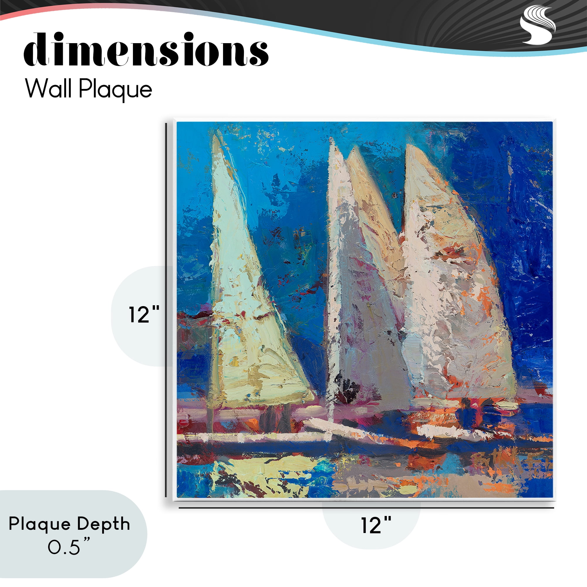 Stupell Industries A Strong Wind Sailboats Wall Plaque Art, design by Beth A. Forst