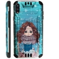 thumbnail image 1 of WORLD ACC Silver Guard Phone Case Compatible with TCL A2X Brushed Metal Texture Hybrid TPU Cover (Coffee Girl), 1 of 1