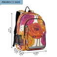 thumbnail image 2 of FORMRS Unisex School Backpack 17" Student Travel Bag with Laptop Compartment, Purple Hand Drawn Floral, 2 of 7