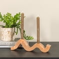 thumbnail image 3 of Bloomingville Marble Wave Double Taper Candle Holder, Pink, 3 of 8