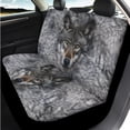 thumbnail image 3 of Qpednta Fashion Wolf Car Seat Covers Set 14 Pack with Steering Wheel Cover Auto Seat Belt Cover Head Rest Protector Center Console Cover Car Accessories Universal for Auto Truck Van SUV, 3 of 6
