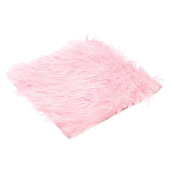 12" Locker Rug, Small Area Rug Mini Faux Fur Rugs Small Locker Carpet Soft Fluffy Tiny Photography Props Square for Nail Photo Tabletop Background Picture Decoration, Pink