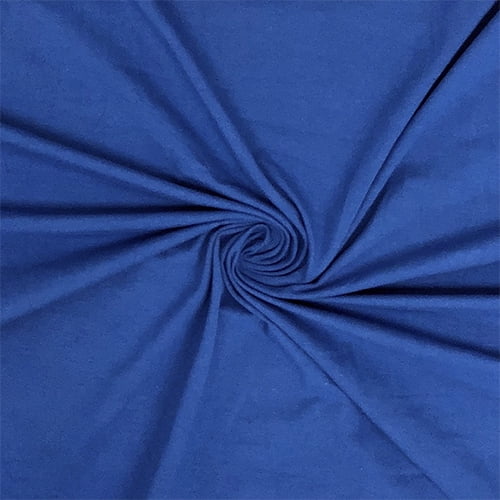 Royal Blue Solid Cotton Spandex Knit Fabric By The Yard