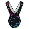 thumbnail image 3 of Hello Kitty Women's One Piece Swimsuit Tummy Control V Neck Bathing Suits, 3 of 6