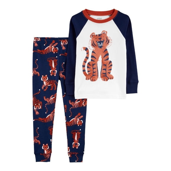 Pijama 2 Pzas Carter's Child of Mine Azul Marino Estampado Tigre 4T