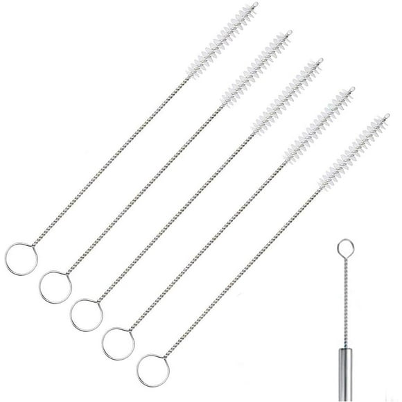 5 Qty Drink Straw Cleaning Brush - Bristle Cleaner for Stainless Steel Drinking Straws