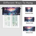 thumbnail image 6 of Wolf Window Curtain Valances Magical Starry Night Moon Star Purple Misty Forest Rod Pocket Window Valance for Living Room Bathroom Bedroom Kitchen 54 by 18 in, 1 Panel, 6 of 6