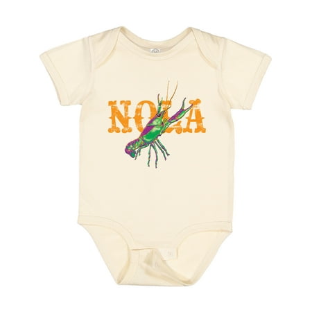 

Inktastic NOLA Mardi Gras Crayfish in Orange Boys or Girls Baby Bodysuit