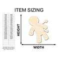 thumbnail image 2 of Unfinished Wood Voodoo Doll Shape - Craft - up to 46" 4" / 1/2", 2 of 5