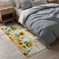 thumbnail image 4 of Area Rug with Tassels 2' x 5', Country Sunflower Daisy Flower Kitchen Runner Rug for Hallway Bedroom Throw Rugs, Farmhouse Plant Bee Soft Door Mat for Bathroom Entrance Living Room, 4 of 9