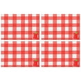 thumbnail image 1 of Napperon à Carreaux Vichy Rouge Napperon de Table Coloré à Carreaux Vichy Rouge Tapis de Table à Manger pour Baby Showers Mariages Anniversaire - Carreaux Rouges 4 Pcs, 1 of 7