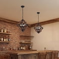 thumbnail image 3 of 4-Light Rustic Chandeliers for Dining Room, Farmhouse Wood & Black Metal Pendant Light Fixture, Adjustable Height Vintage Ceiling Light for Kitchen Island, Entryway, Bedroom, 3 of 9