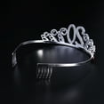 thumbnail image 2 of Haust 1 Juego Número 20 Corona de Diamantes de Imitación Peine para el Cabello y Faja con Estampado de Letras Decoración Tocado Tiara Accesorio para la Cabeza Decoración de Cumpleaños Cinturón de, 2 of 7
