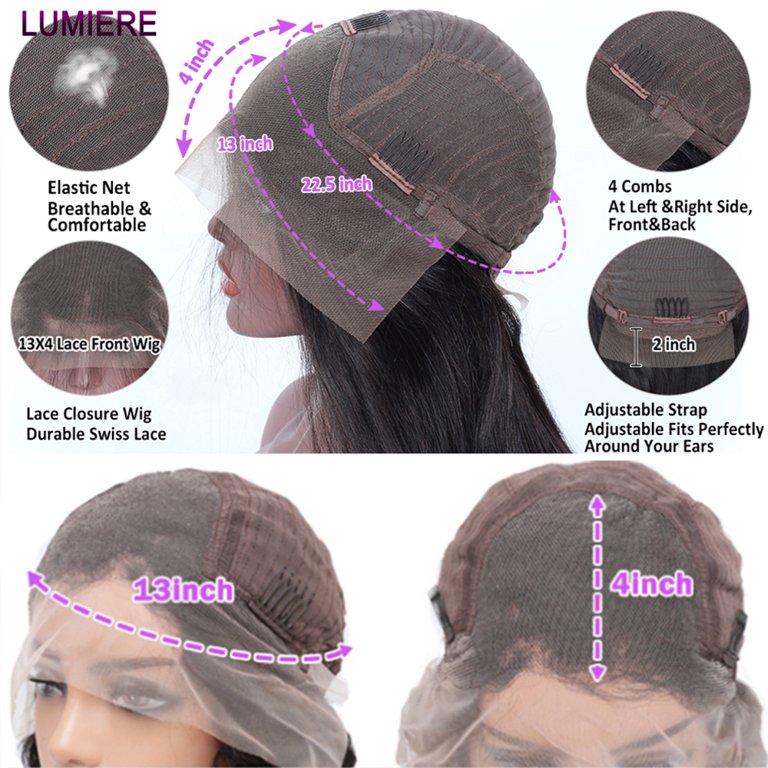 Lumiere Brazilian Body Wave Lace Front Human Hair Wigs 13×4 
