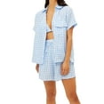thumbnail image 4 of Frankies Bikinis Haut en Lin Lou, Bleu, Bleu, m, 4 of 4