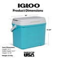 thumbnail image 4 of Igloo 28 QT Laguna Hard-Sided Ice Chest Cooler, Aqua Blue and White, 4 of 11