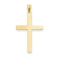 thumbnail image 1 of 14k Yellow Gold Engravable Cross Charm Pendant, 1 of 1