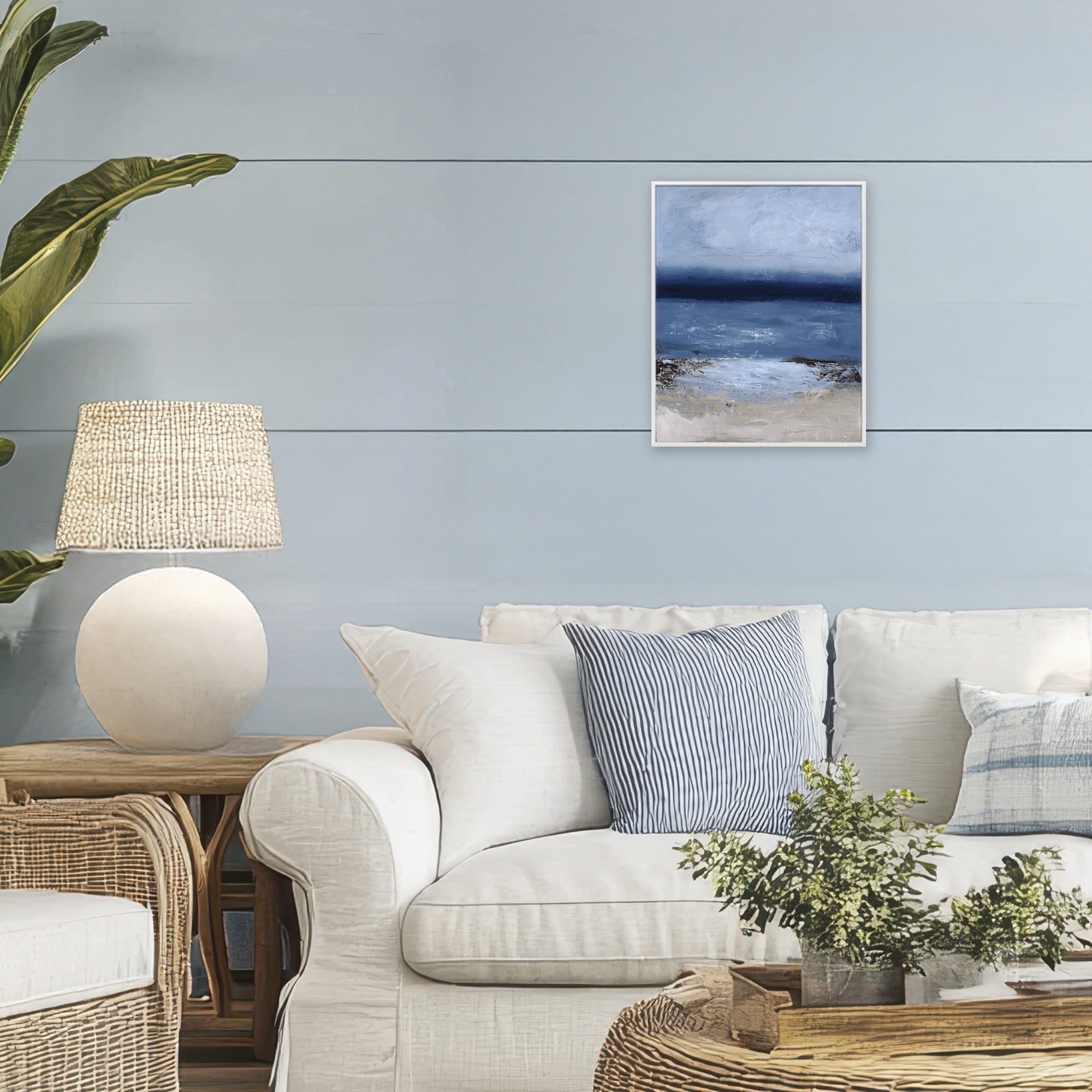 Endless Sea Moods White Framed Giclee Art, design by Design Fabrikken
