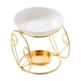 thumbnail image 1 of Quemador de aceites esenciales de cerámica, soporte para velas, portavelas de escritorio oro, 1 of 9