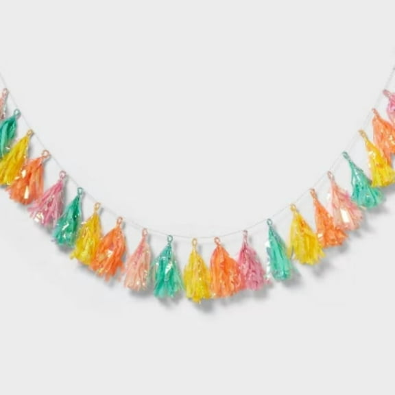 Iridescent Tassel Garland