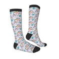 thumbnail image 3 of Daiia Sports Socks Unicorn DoingYoga Printed Novelty Crew Socks for Men Women Knee High Socks Cotton Socks Soft & Breathable Support Unisex Socks, 3 of 9