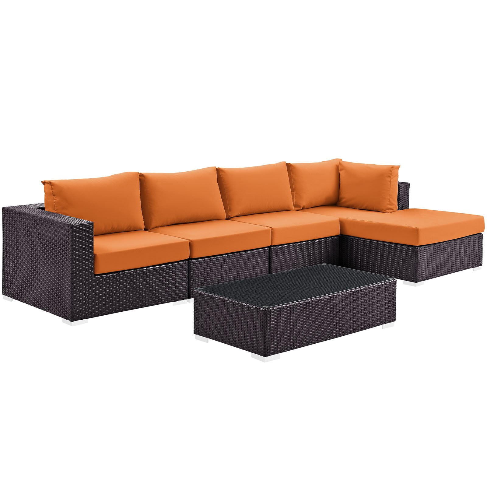 Convene 5 Piece Outdoor Patio Sectional Set EEI-2167