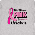 thumbnail image 4 of Inktastic Breast Cancer Awareness We Wear Pink in October Girls Long Sleeve Toddler T-Shirt, 4 of 5