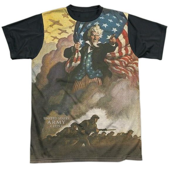 Army - Vintage Poster - Short Sleeve Black Back Shirt - XXX-Large