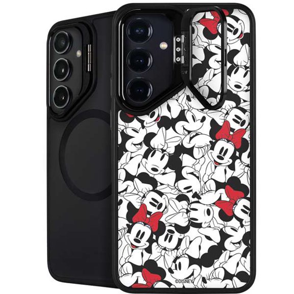 Skinit Disney Minnie Mouse Red Color Pop Face Pattern Galaxy S24 Plus Kickstand Case