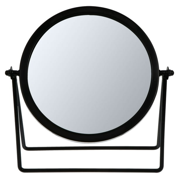GOOHOCHY Espejo de tocador decorativo de metal, espejo de maquillaje, espejo giratorio para baño y dormitorio.