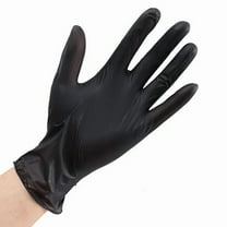 Zhuge Disposable Nitrile Gloves for Household Black, S, 100-Count