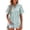 Blue Leaves, variant on Women Button Down Shirt Short Sleeve Cotton Blouses Collared Button Up Summer Beach Vacation Tops
