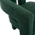 thumbnail image 5 of Modern Upholstered Accent Chair with Armrests, Barrel Side Chairs with Wood Frame for Living Room, Bedroom & Office, Emerald, 5 of 7