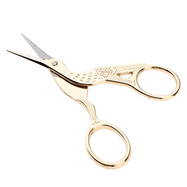 MERIGLARE Multi Functional Facial Nose Hair Scissors Cross Tiny Hair Trimming Scissors