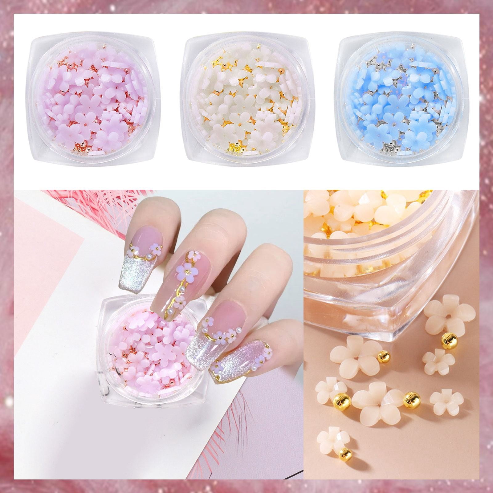 Leaf Glitter Nail Pigments compatible with Machine for Gel Nails Rhinestone Container Nail Border Gel Nail Glitter Decals Beads Nail Bling Rhinestones Nail Sticker Organizer Nail Care System
