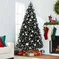 thumbnail image 3 of Best Choice Products Artificial Frosted Christmas Tree, 9ft Premium Unlit Spruce Design, Dense Branches - Black Spruce, 3 of 7
