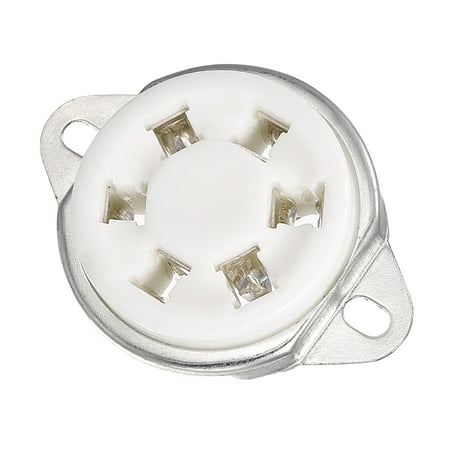 

Uxcell 6pin Tube Socket Ceramics for Vacuum Tube Tinning plate for 2A5 6C6 Tube