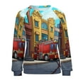 thumbnail image 7 of Fire Engine Car Truck Womens Oversized Sweatshirts Hoodies Crewneck Casual Tops Comfy FallWinter Clothes 2024, 7 of 7