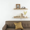 thumbnail image 2 of Mifurn 24'' Wood Floating Shelves for Wall Picture Ledge Shelves, Set of 2, Oak, 2 of 6
