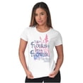 thumbnail image 3 of Flourish Flowers Jesus Christian God Womens Slim Fit Graphic Tee Brisco Brands S, 3 of 5