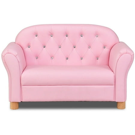 Ghp 37 X16 X22 132 Lbs Capacity Pink Wood Frame Sponge Pu Kids Sofa Couch Ghp 37 X16 X22 132 Lbs Capacity Pink Wood Frame Sponge Pu Kids Sofa Couch