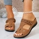 thumbnail image 5 of MKLEKYY Sandalias deportivas para Mujer, Zapatos de Verano Lisos Informales Con Punta Abierta y Cuñas, Cómodos Zapatos de Playa, Sandalias, Zapatillas, 5 of 5