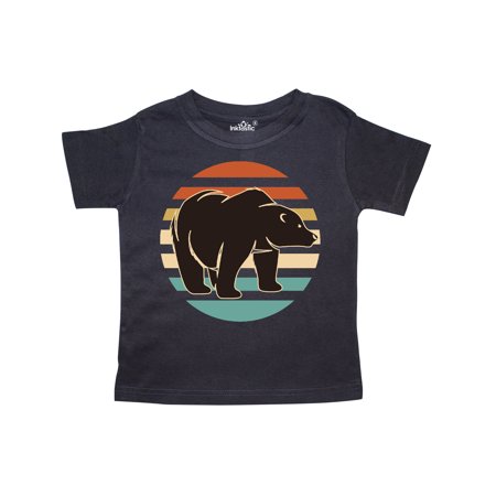 

Inktastic Bear Silhouette Retro Sunset Gift Toddler Boy or Toddler Girl T-Shirt