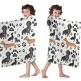 thumbnail image 4 of Dachshund Footprint Hooded Bath Towel，60"x35" for Ages 3 To 12 Kids, Quick Dry Lightweight Soft Microfiber Hood Beach Towel Cover Up for Kids, 4 of 7